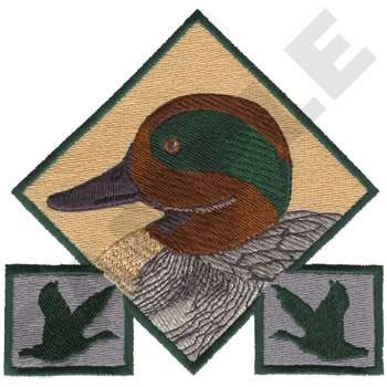 Green Winged Teal Machine Embroidery Design