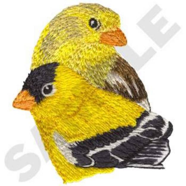 Picture of Goldfinches Machine Embroidery Design