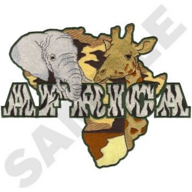 Picture of African Animals Machine Embroidery Design