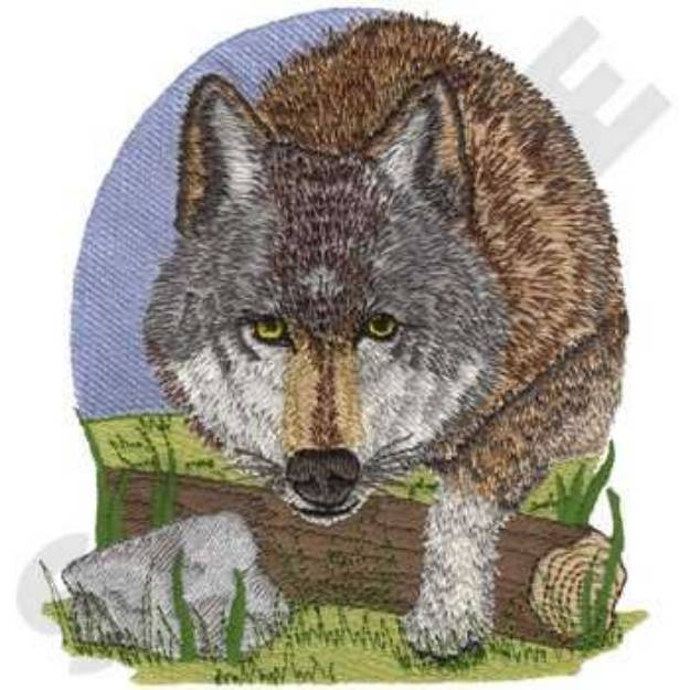 Picture of Stalking Wolf Machine Embroidery Design