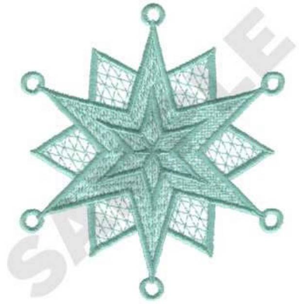 Picture of Lace Snowflake Machine Embroidery Design