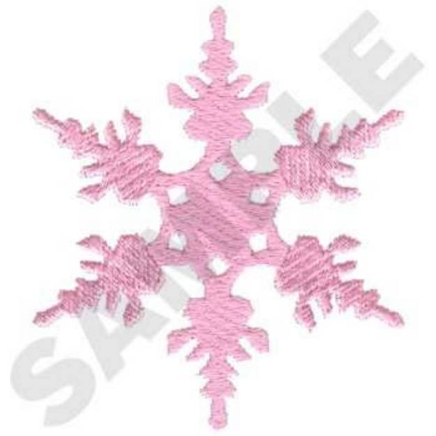 Picture of Pink Snowflake Machine Embroidery Design