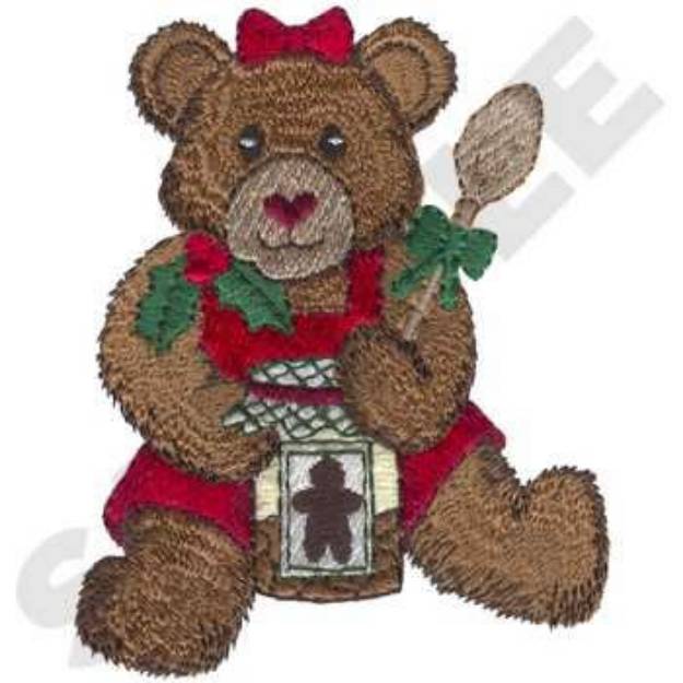 Picture of Christmas Bear Machine Embroidery Design