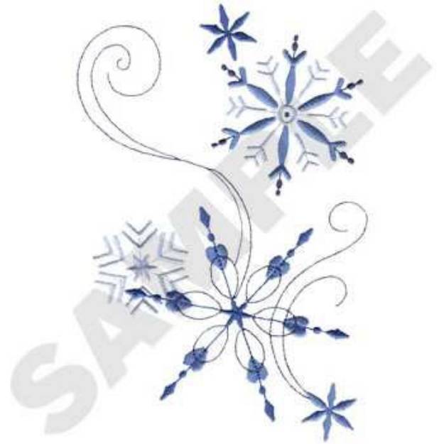 Picture of Snowflakes Machine Embroidery Design