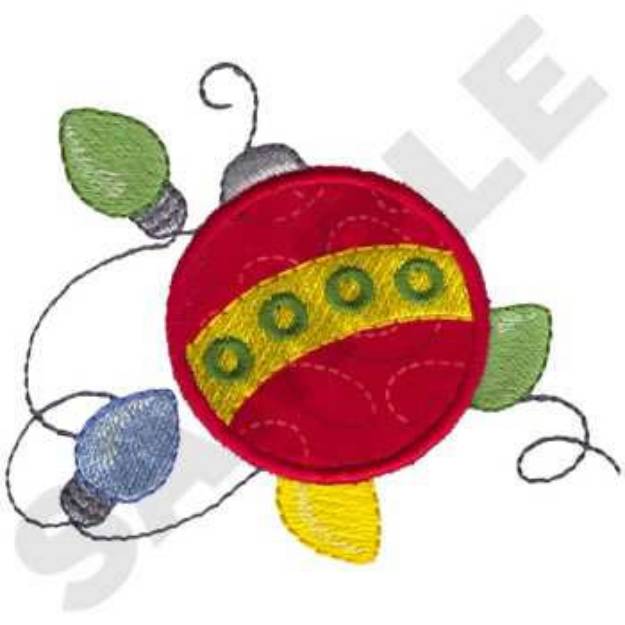 Picture of Christmas Bulbs Machine Embroidery Design