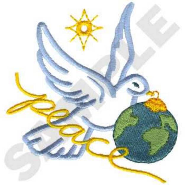 Picture of Christmas Dove Machine Embroidery Design