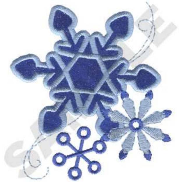 Picture of Snowflakes Machine Embroidery Design