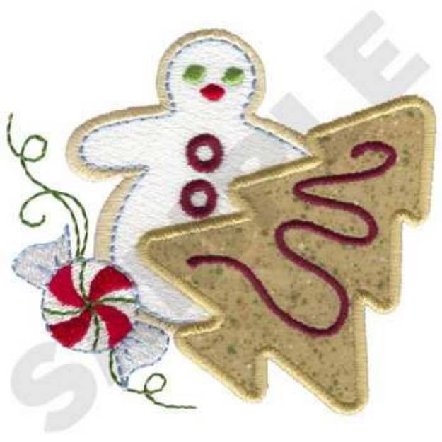 Picture of Christmas Cookies Machine Embroidery Design