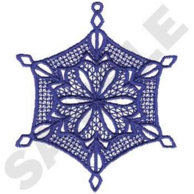 Picture of Lace Snowflake Machine Embroidery Design