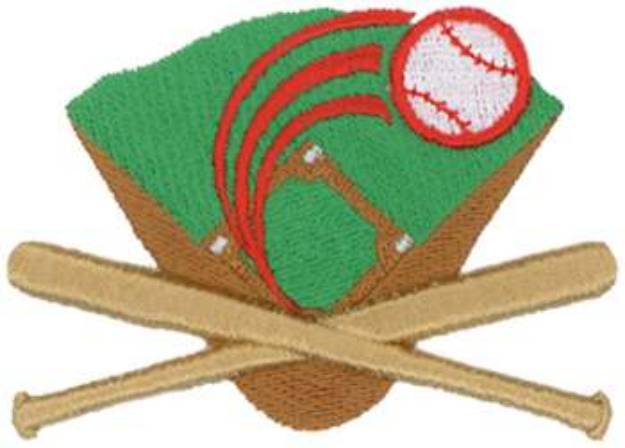 Picture of 3D Baseball Logo Machine Embroidery Design