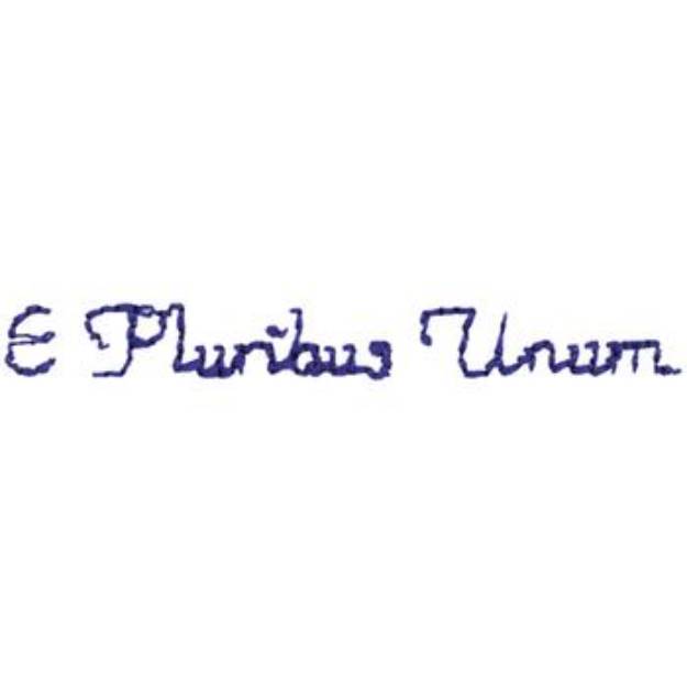 Picture of E Pluribus Unum Machine Embroidery Design