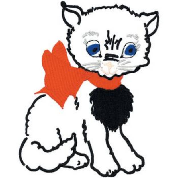 Picture of Kitty Machine Embroidery Design