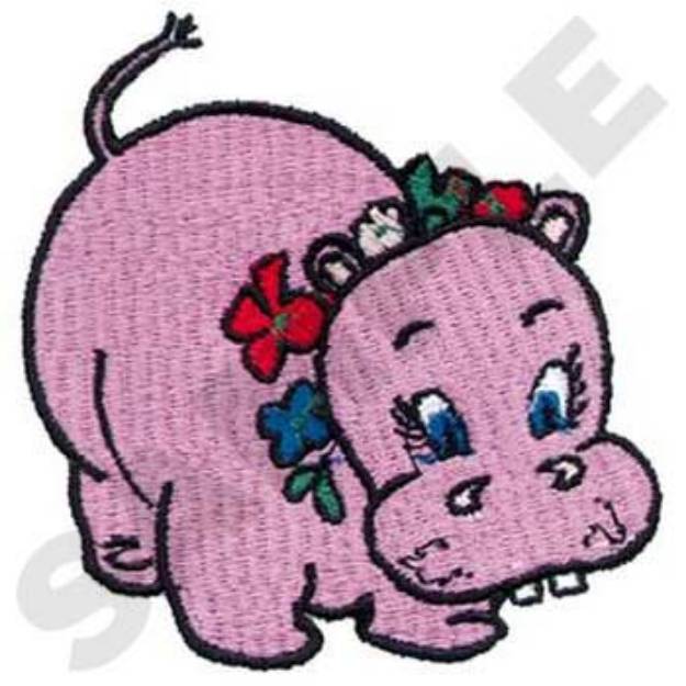 Picture of Hippo Machine Embroidery Design