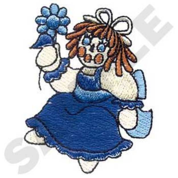 Picture of Girl Rag Doll Machine Embroidery Design