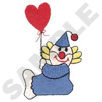 Clown With Balloon Machine Embroidery Design