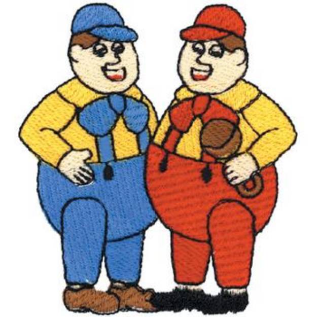 Picture of Tweedle Dee And Dum Machine Embroidery Design