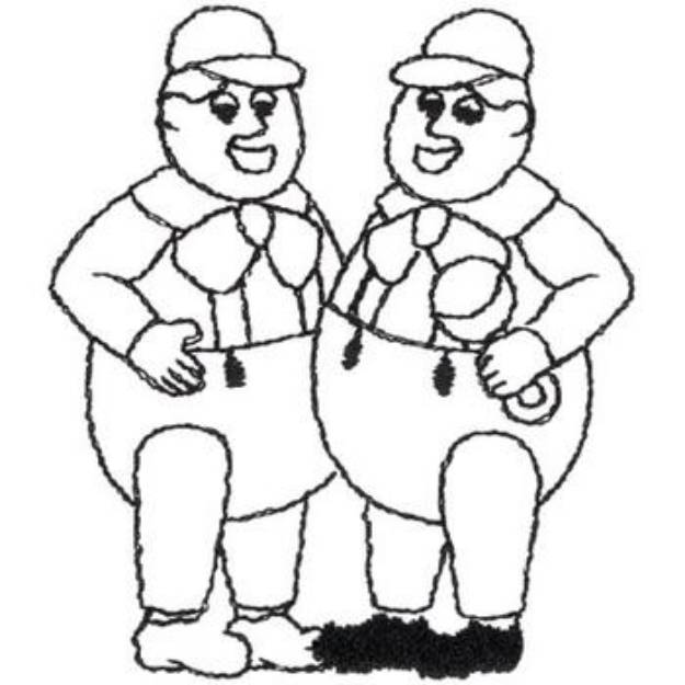 Picture of Tweedle Dee And Dum Machine Embroidery Design