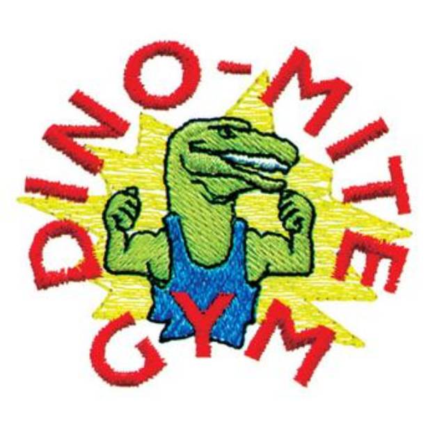 Picture of Dinomite Gym Machine Embroidery Design