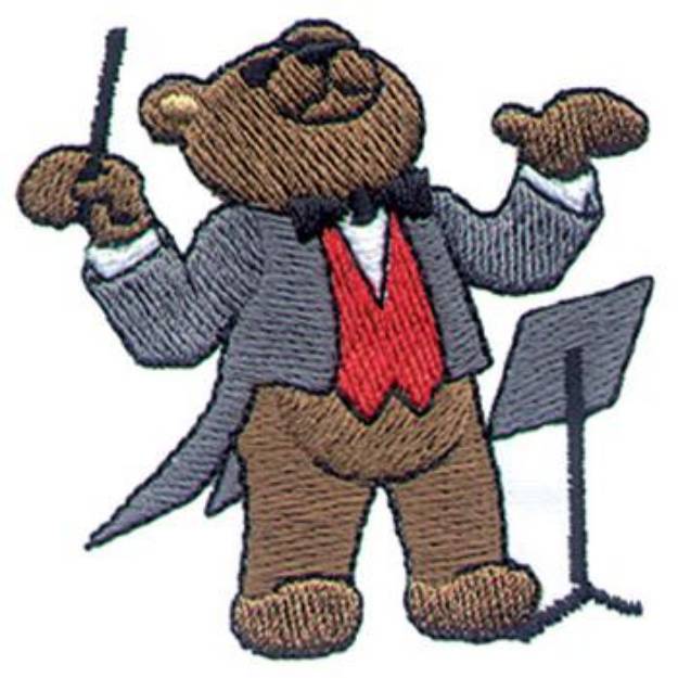 Picture of Conductor Bear Machine Embroidery Design