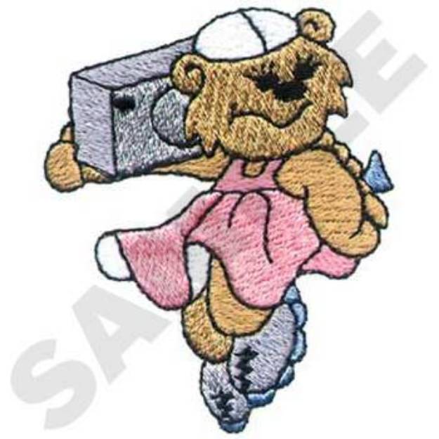 Picture of Skating Bear Machine Embroidery Design