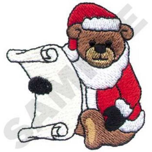 Picture of Christmas Bear Machine Embroidery Design