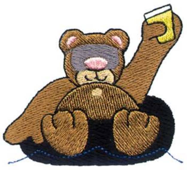 Picture of Tubing Bear Machine Embroidery Design