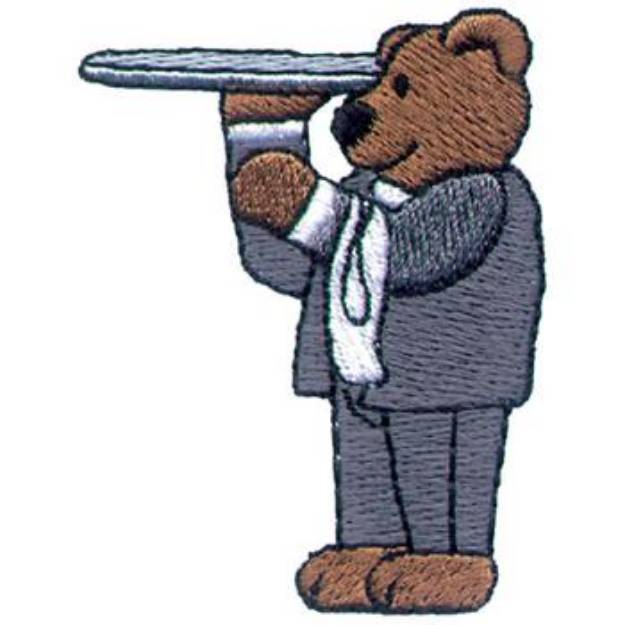 Picture of Waiter Bear Machine Embroidery Design