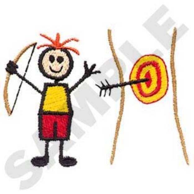 Picture of Boy Archer Machine Embroidery Design