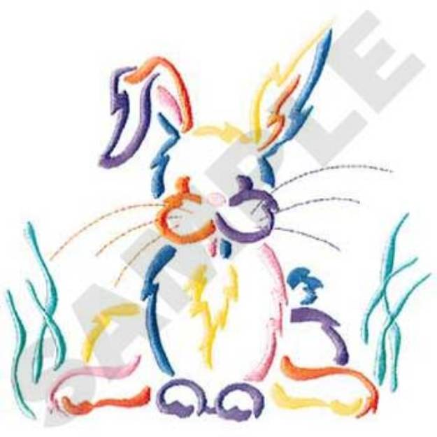 Picture of Bunny Outline Machine Embroidery Design