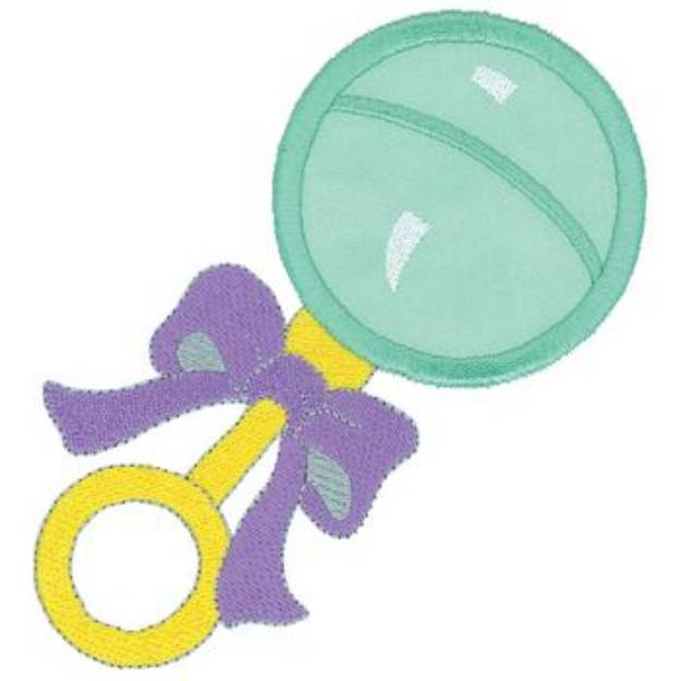 Picture of Baby Rattle Applique Machine Embroidery Design