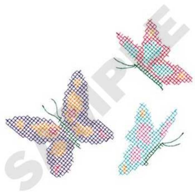 Picture of Butterflies Machine Embroidery Design