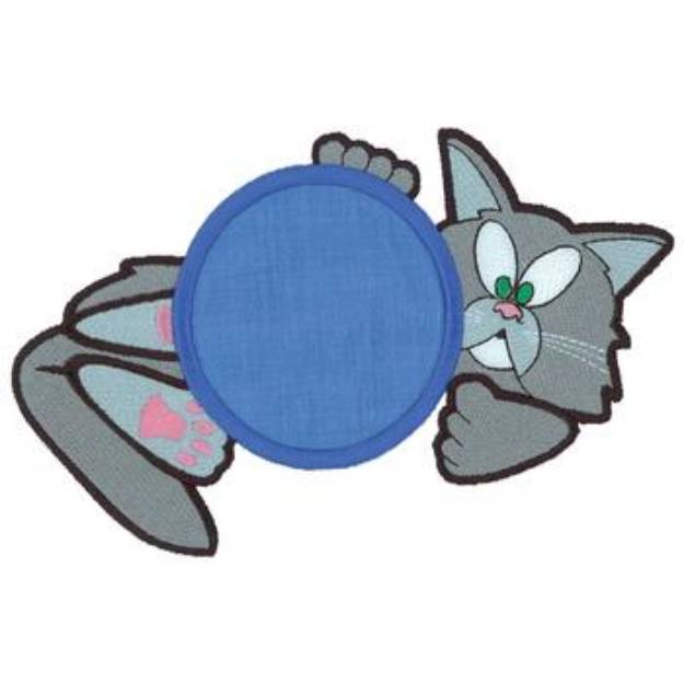 Picture of Kitten Applique Machine Embroidery Design