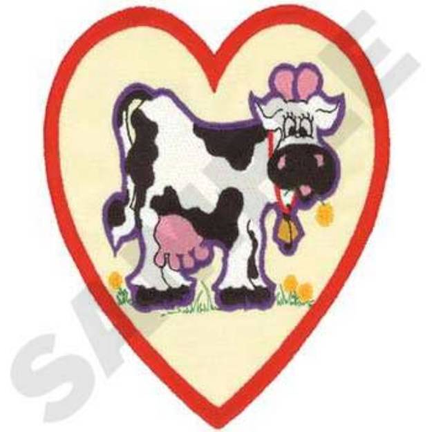 Picture of Cow Applique Machine Embroidery Design