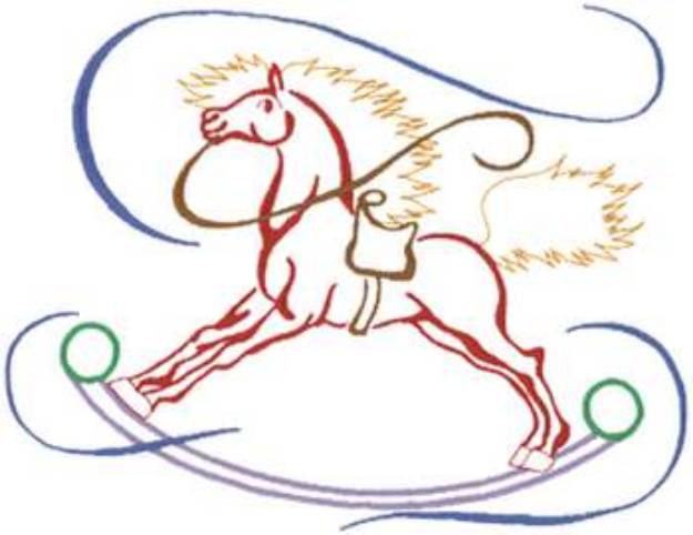 Picture of Rocking Horse Machine Embroidery Design