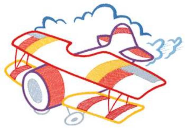 Picture of Airplane Machine Embroidery Design