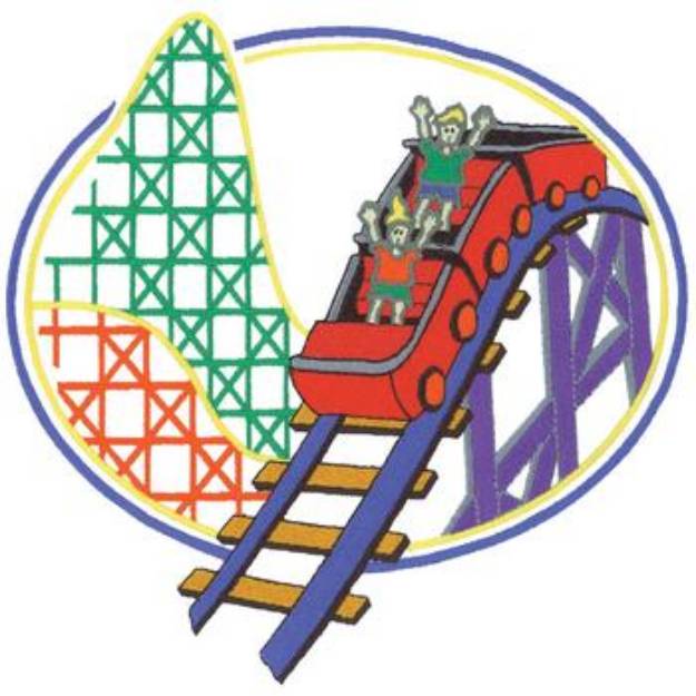 Picture of Rollercoaster Machine Embroidery Design