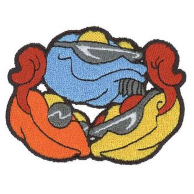 Picture of Frog Heads Machine Embroidery Design