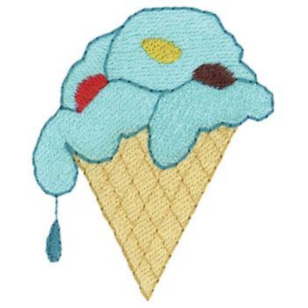 Picture of Ice Cream Cone Machine Embroidery Design