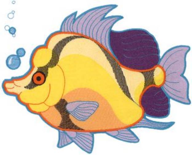 Picture of Tropical Fish Machine Embroidery Design