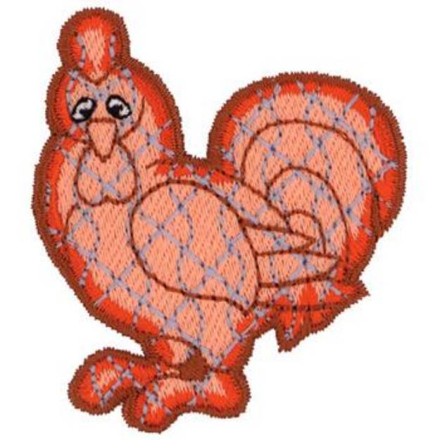 Picture of Rooster Machine Embroidery Design