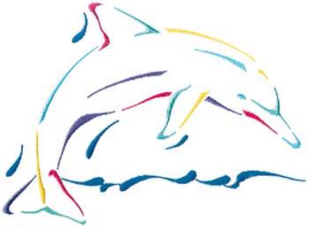 Picture of Porpoise Outline Machine Embroidery Design