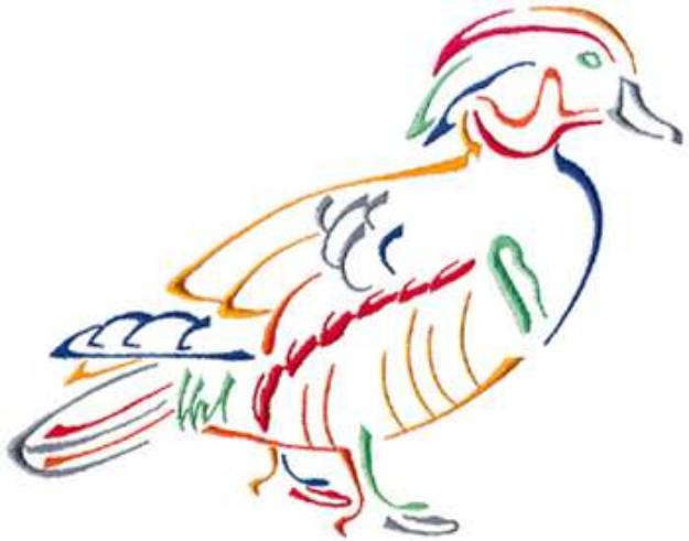 Picture of Duck Outline Machine Embroidery Design