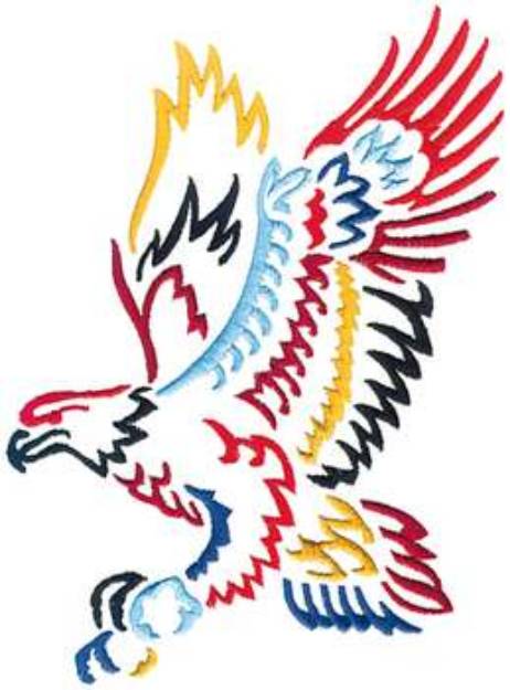 Picture of Eagle Outline Machine Embroidery Design