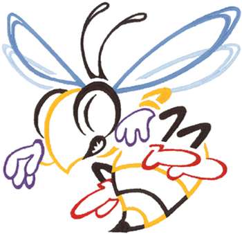 Yellow Jacket Outline Machine Embroidery Design