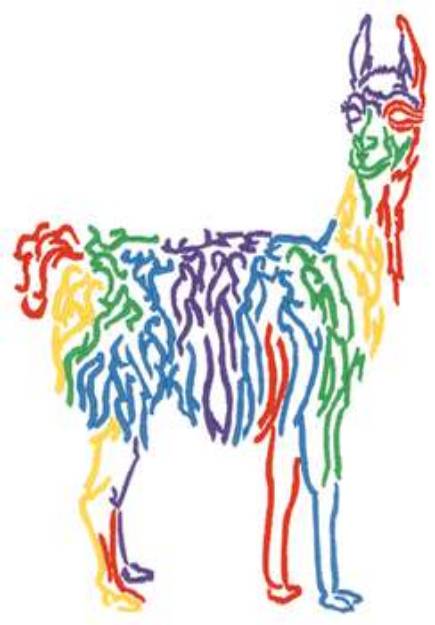 Picture of Llama Machine Embroidery Design