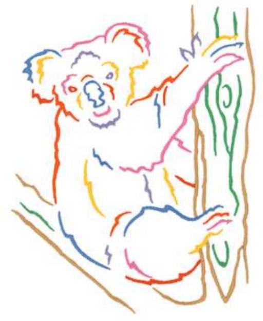 Picture of Koala Bear Machine Embroidery Design