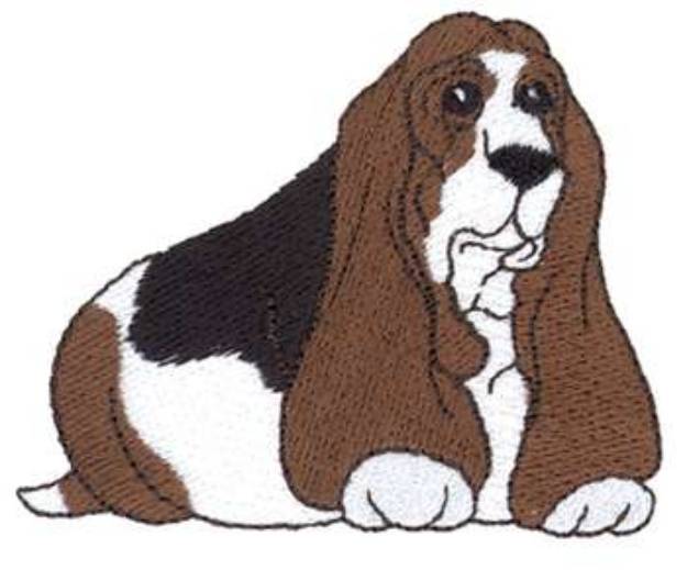 Picture of Basset Hound Machine Embroidery Design