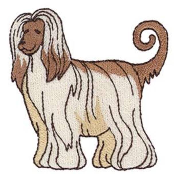 Picture of Afghan Hound Machine Embroidery Design