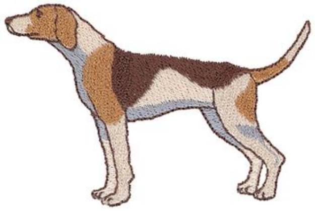 Picture of English Foxhound Machine Embroidery Design