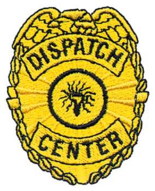 Picture of Dispatch Center Badge Machine Embroidery Design